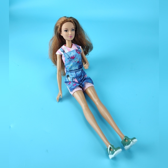 Mattel 2015 Summer Doll Kayla Face Red Hair Brown Eyes Redressed Artist Outfit - Picture 11 of 12